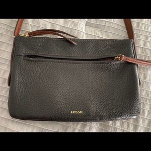 Fossil leather crossbody/side purse